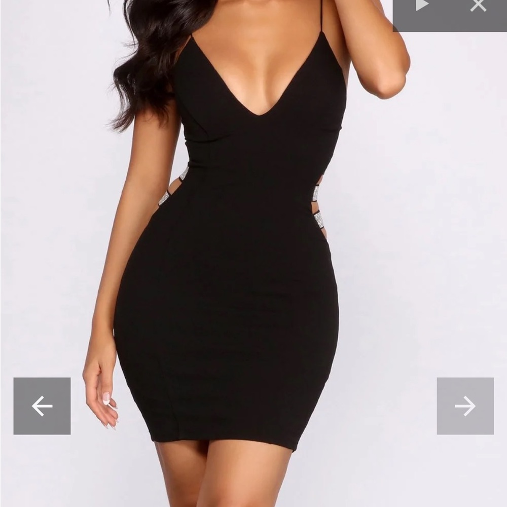 black mini dress